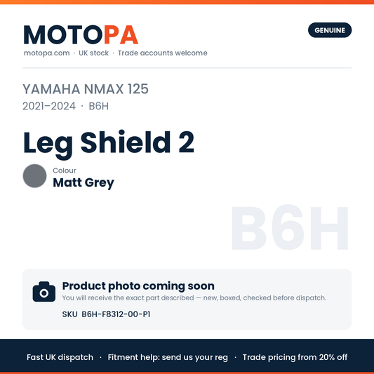 Genuine Yamaha NMAX 125 2021-2024 Leg Shield 2 Matt Grey B6H-F8312-00-P1 | SKU B6H-F8312-00-P1 | photo coming soon