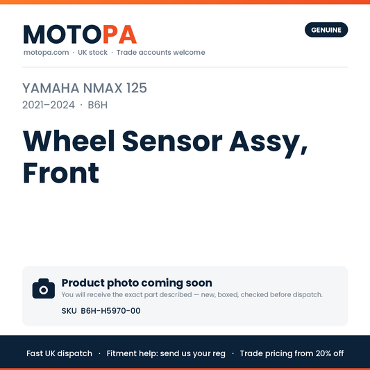 Genuine Yamaha NMAX 125 2021-2024 Wheel Sensor Assy, Front B6H-H5970-00 | SKU B6H-H5970-00 | photo coming soon