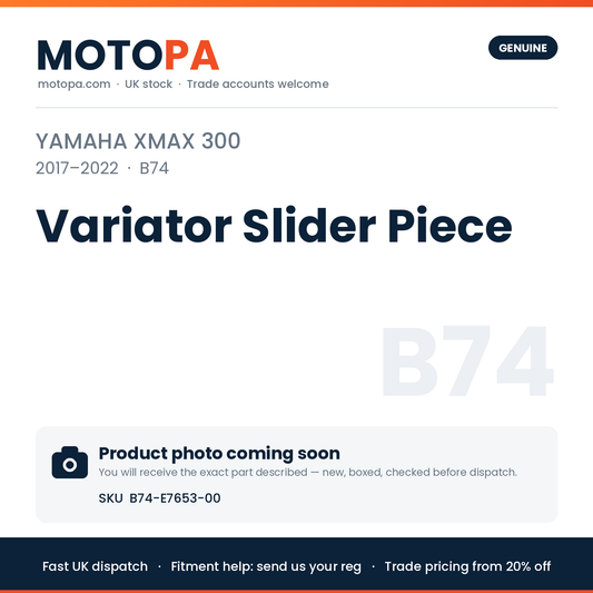 Genuine Yamaha XMAX 300 2017-2022 Variator Slider Piece B74-E7653-00 | SKU B74-E7653-00 | photo coming soon