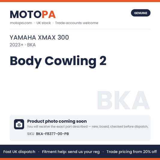 Genuine Yamaha XMAX 300 2023+ Body Cowling 2 BKA-F8377-00-PB | SKU BKA-F8377-00-PB | photo coming soon