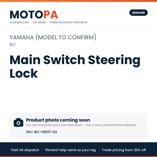 Genuine Yamaha Yamaha (model to confirm) Main Switch Steering Lock BL1-H2501-04 | SKU BL1-H2501-04 | photo coming soon