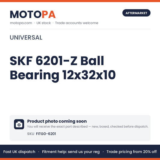 SKF 6201-Z Ball Bearing 12x32x10 FITG0-6201 | SKU FITG0-6201 | photo coming soon