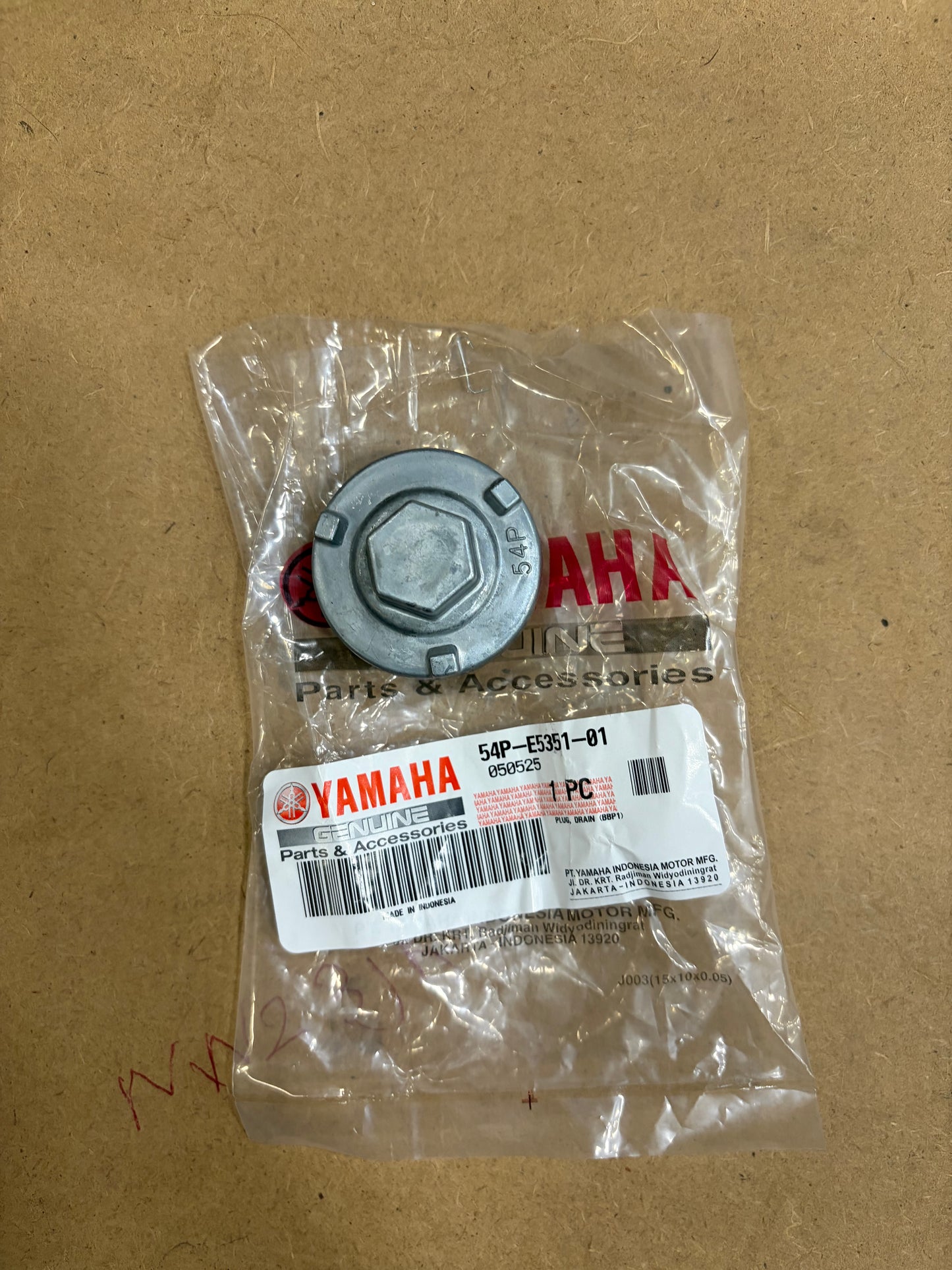 Genuine Yamaha Aerox 155 Connected 2021+ Drain Plug 54P-E5351-01 (Import Model)