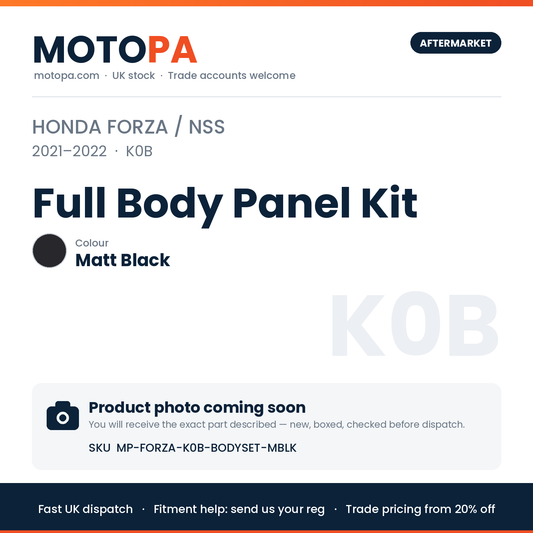 Honda Forza / NSS 2021-2022 Full Body Panel Kit (K0B) – Matt Black | SKU MP-FORZA-K0B-BODYSET-MBLK | photo coming soon
