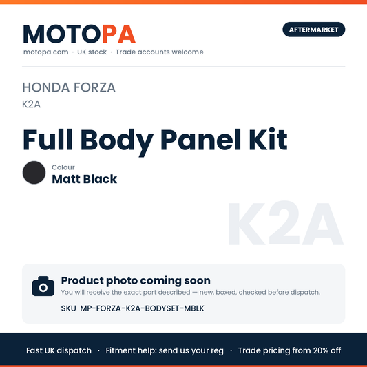 Honda Forza VERIFY Full Body Panel Kit – Matt Black | SKU MP-FORZA-K2A-BODYSET-MBLK | photo coming soon
