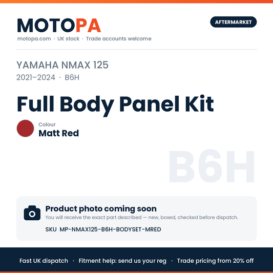Yamaha NMAX 125 2021-2024 Full Body Panel Kit – Matt Red | SKU MP-NMAX125-B6H-BODYSET-MRED | photo coming soon