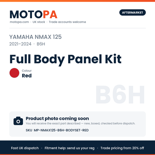 Yamaha NMAX 125 2021-2024 Full Body Panel Kit – Red | SKU MP-NMAX125-B6H-BODYSET-RED | photo coming soon