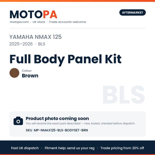 Yamaha NMAX 125 2025-2026 Full Body Panel Kit – Brown | SKU MP-NMAX125-BLS-BODYSET-BRN | photo coming soon