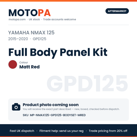 Yamaha NMAX 125 2015-2020 Full Body Panel Kit – Matt Red | SKU MP-NMAX125-GPD125-BODYSET-MRED | photo coming soon