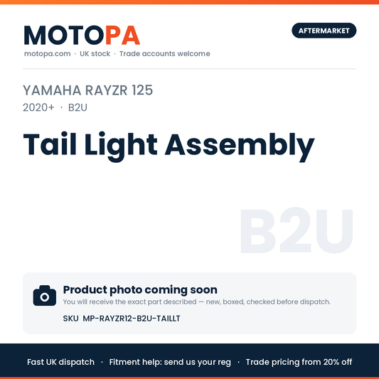 Yamaha RayZR 125 2020+ Tail Light Assembly | SKU MP-RAYZR12-B2U-TAILLT | photo coming soon