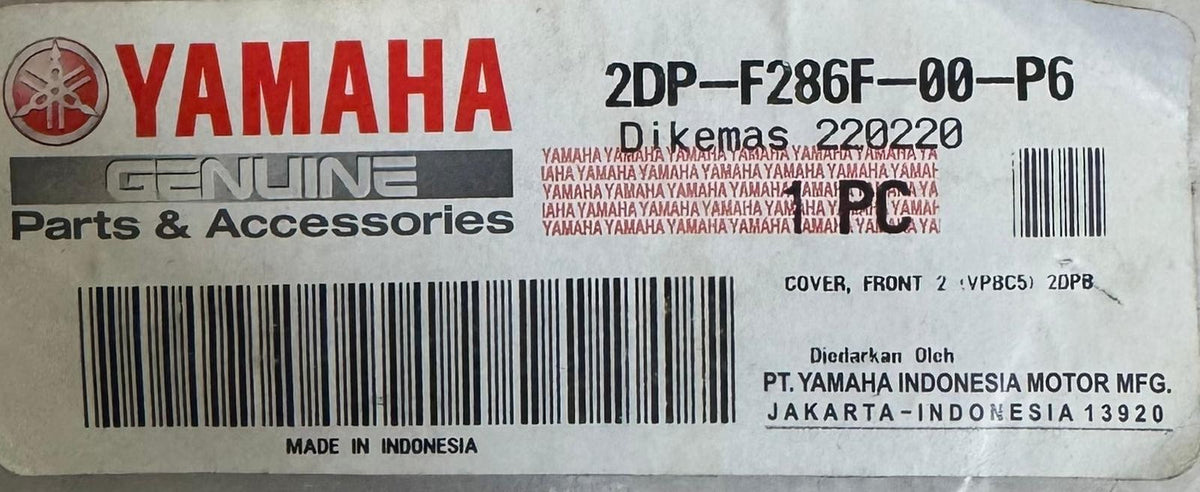 Genuine Yamaha NMAX 125 2015-2020 Front 2 Cover White 2DP-F286F-00-P1
