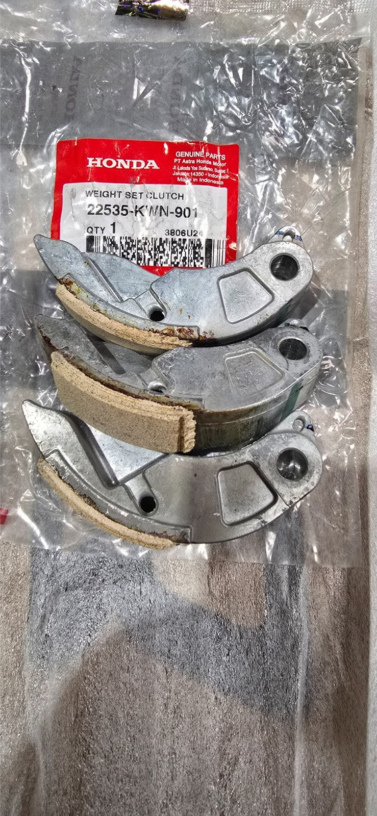 Genuine Honda PCX 2010-20 Weight Set Clutch Shoes Original Part 22535-KWN-901