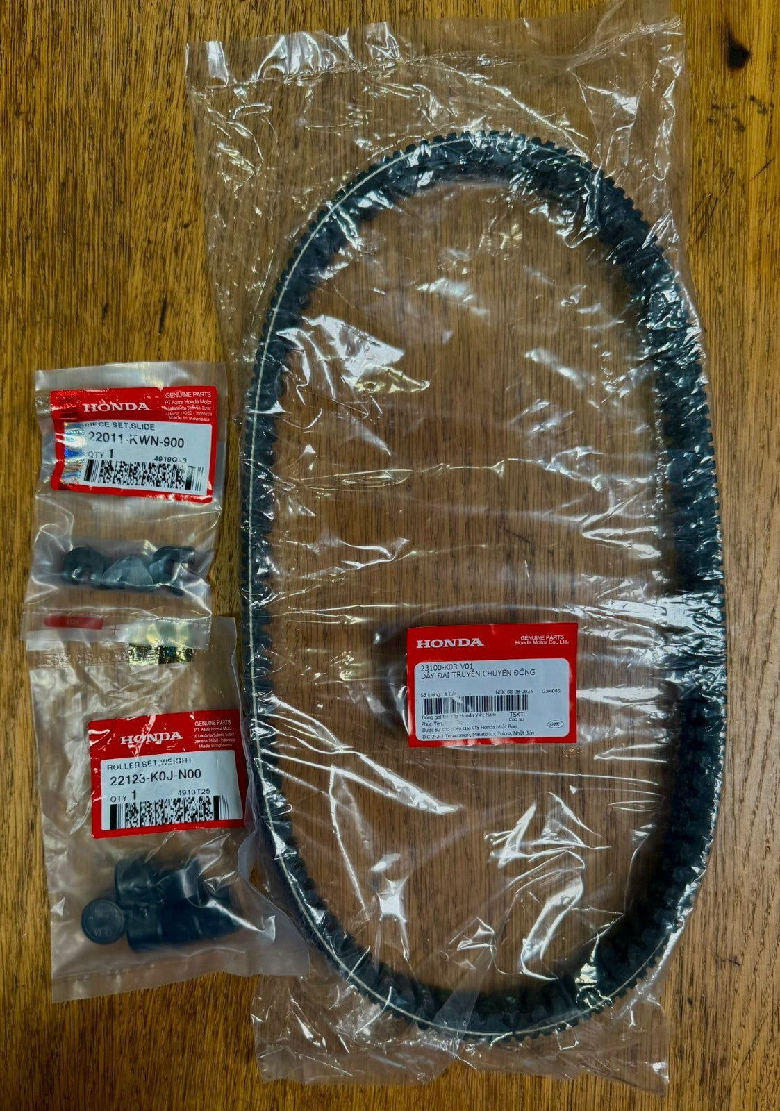 Genuine Honda New SH125 I 2020/21/22/23/24 Drive Belt Kit+Rollers+Sliders 🇬🇧