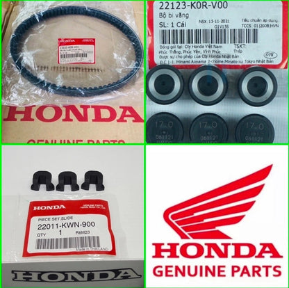 Genuine Honda New SH125 I 2020/21/22/23/24 Drive Belt Kit+Rollers+Sliders 🇬🇧