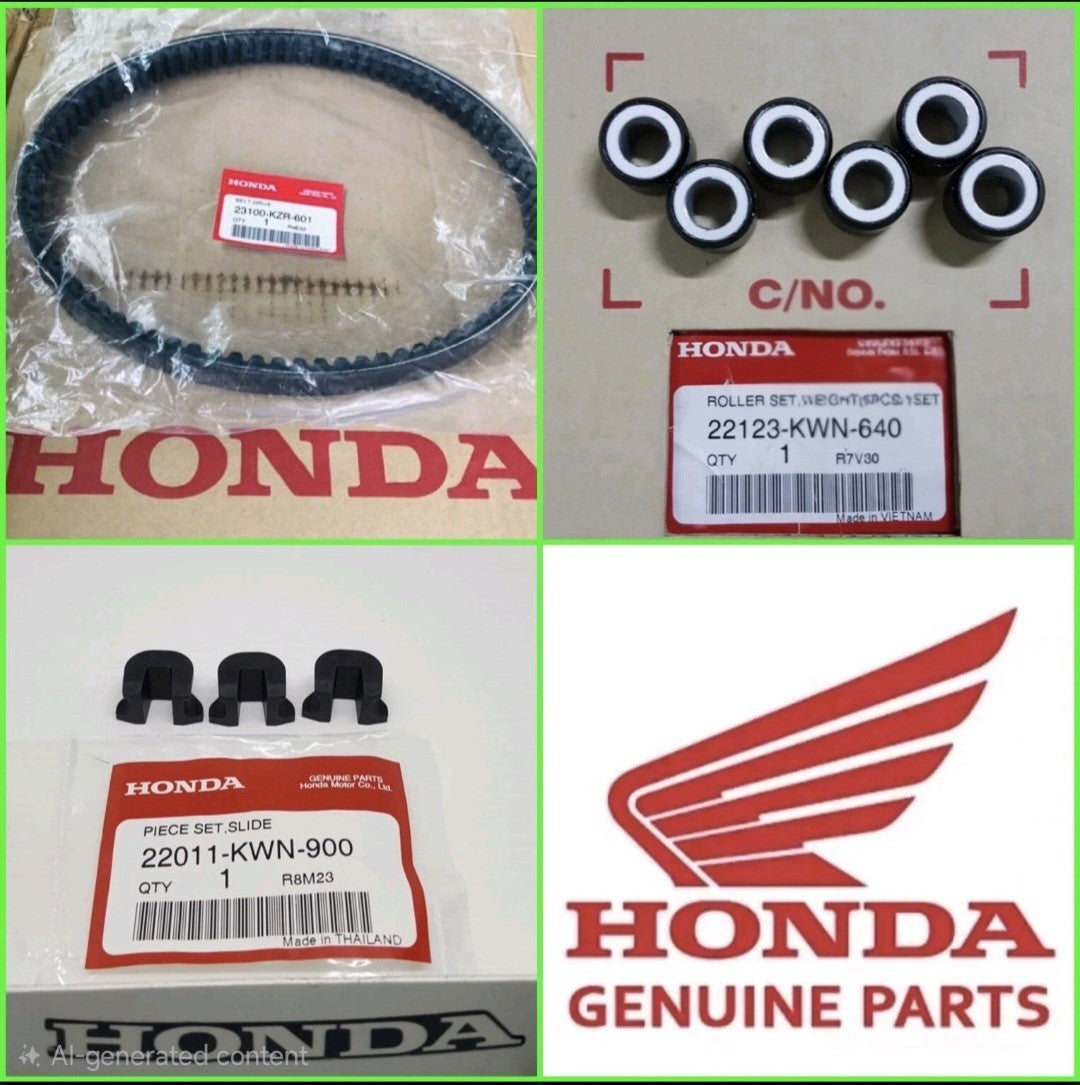 Genuine Honda PCX WW125EX2C/D 2012 2013 2014 Kit Drive Belt Rollers Sliders 🇬🇧