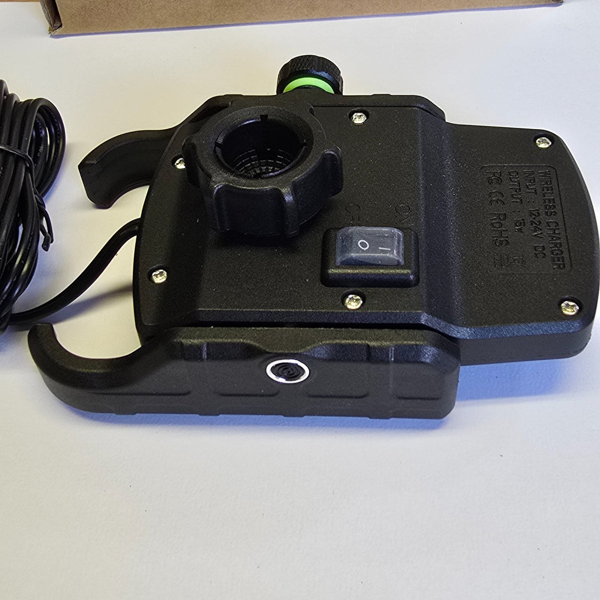 KWG-M9 15W Qi Wireless Charger Aluminum Alloy Motorcycle Phone Mount