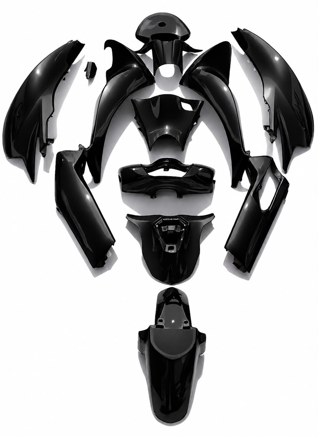 Honda SH 125 SH125 2020 2024 Full Body Set Panels Cover Kit HIGH QUALITY  BLACK