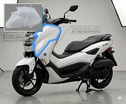 Yamaha NMAX GPD125 2021 - 2024 Front Panel Left Side White B6H-F8351-00