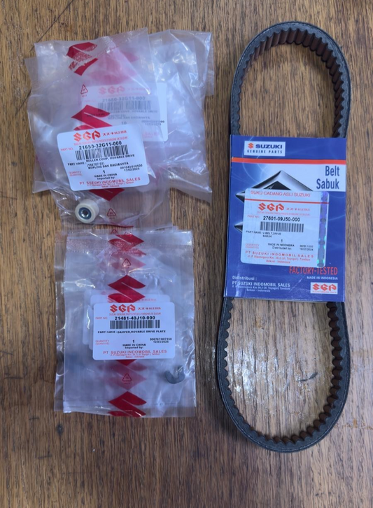 Genuine Suzuki UK110 Address 15-20 Clutch Drive V-Belt 27601-09J50-0000 Full Kit