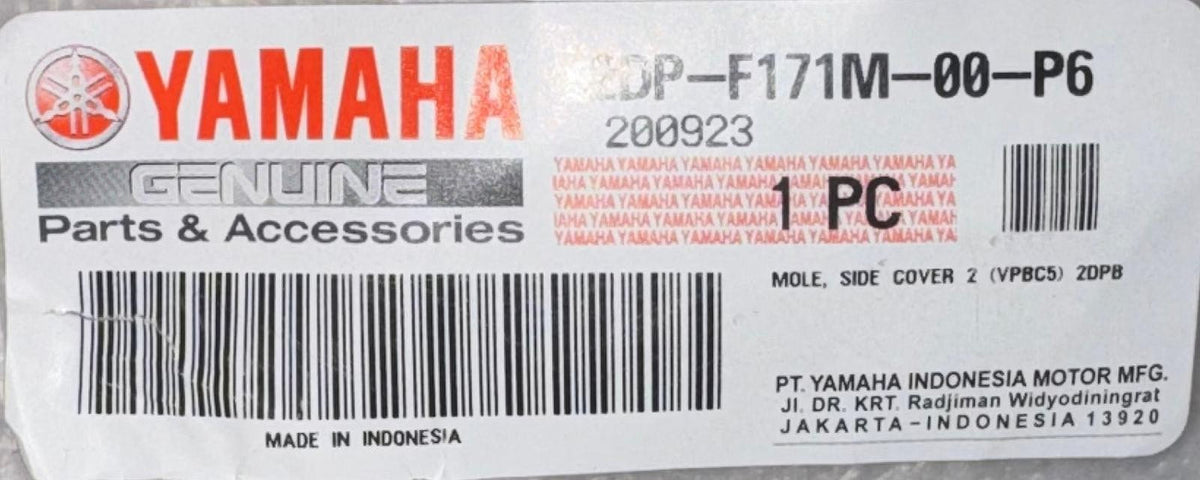 Genuine Yamaha NMAX 125 NMAX125 2015-2020 Lower Right Belly Panel 2DP-F171M-00