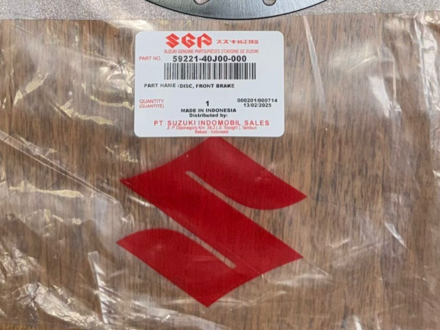 Genuine Suzuki Front Brake Disc & Pad UK110 Address Scooter 59221-40J00