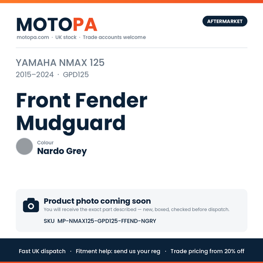 Yamaha NMAX 125 2015-2024 Front Fender Mudguard – Nardo Grey (product photo coming soon)